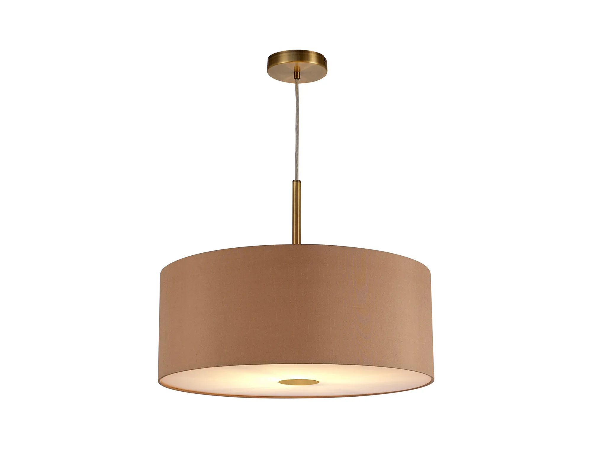 Baymont 50cm Pendant 1 Light Antique Brass, Antique Gold/Ruby, Frosted Diffuser DK0228  Deco Baymont AB AG